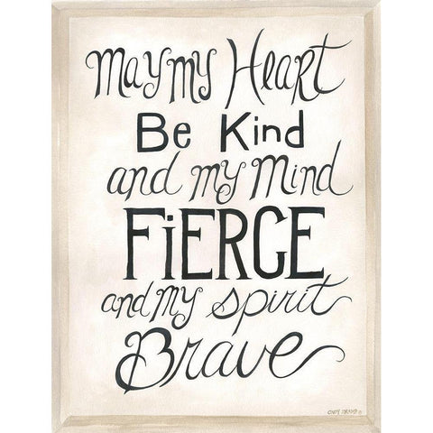 Fierce Mind Black Modern Wood Framed Art Print with Double Matting by Shamp, Cindy