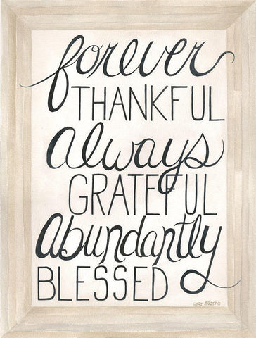 Abundantly Blessed White Modern Wood Framed Art Print with Double Matting by Shamp, Cindy