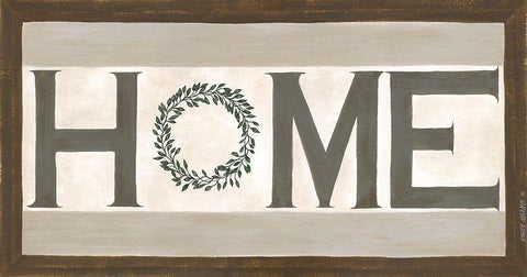 Home Black Ornate Wood Framed Art Print with Double Matting by Shamp, Cindy