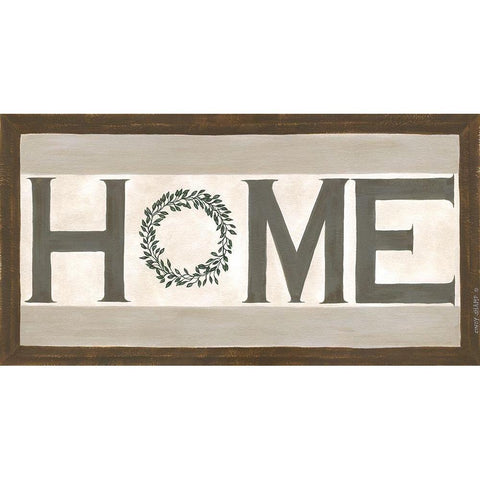 Home Black Modern Wood Framed Art Print by Shamp, Cindy