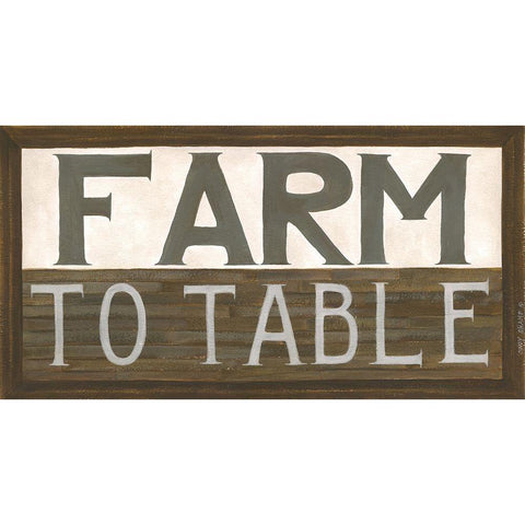 Farm to Table Black Modern Wood Framed Art Print by Shamp, Cindy