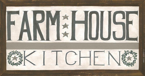 Farm House Kitchen White Modern Wood Framed Art Print with Double Matting by Shamp, Cindy
