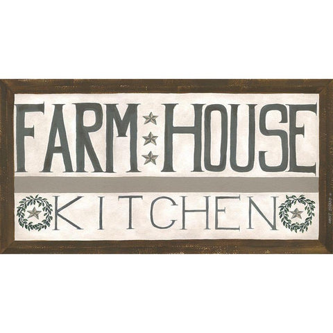 Farm House Kitchen Black Modern Wood Framed Art Print with Double Matting by Shamp, Cindy
