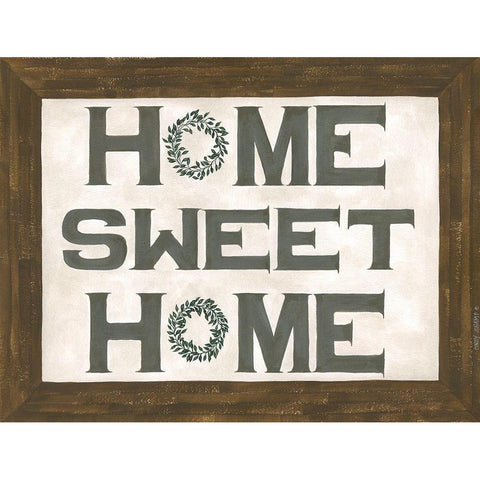 Home Sweet Home Gold Ornate Wood Framed Art Print with Double Matting by Shamp, Cindy