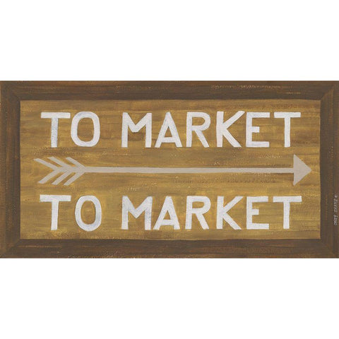 To Market Black Modern Wood Framed Art Print by Shamp, Cindy
