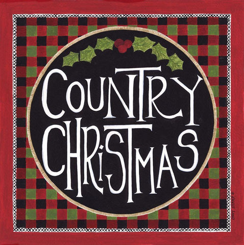 Country Christmas White Modern Wood Framed Art Print with Double Matting by Shamp, Cindy