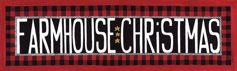 Farmhouse Christmas Black Ornate Wood Framed Art Print with Double Matting by Shamp, Cindy