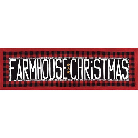 Farmhouse Christmas Black Modern Wood Framed Art Print by Shamp, Cindy