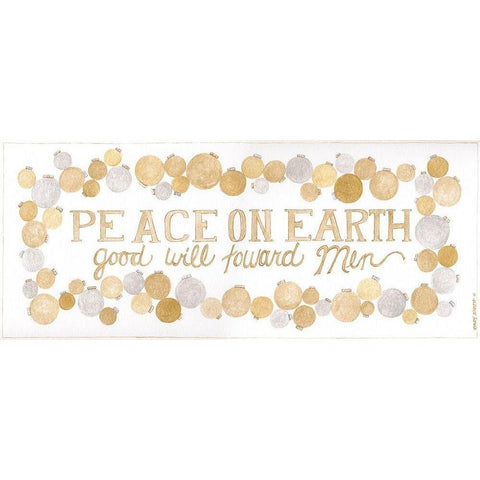 Peace on Earth Black Modern Wood Framed Art Print with Double Matting by Shamp, Cindy