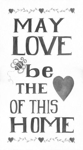 May Love Black Ornate Wood Framed Art Print with Double Matting by Shamp, Cindy