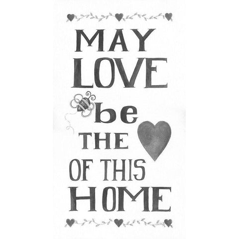 May Love Gold Ornate Wood Framed Art Print with Double Matting by Shamp, Cindy