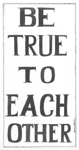 Be True White Modern Wood Framed Art Print with Double Matting by Shamp, Cindy