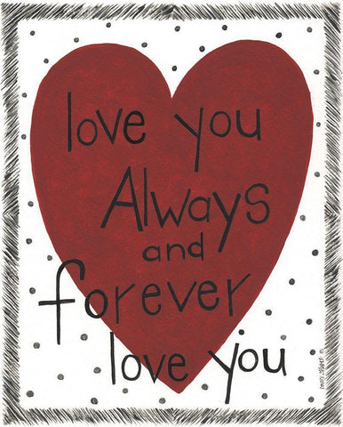 Always and Forever White Modern Wood Framed Art Print with Double Matting by Shamp, Cindy