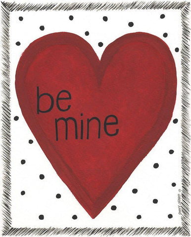 Be Mine Black Ornate Wood Framed Art Print with Double Matting by Shamp, Cindy