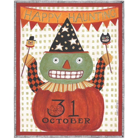 Happy Haunting White Modern Wood Framed Art Print by Shamp, Cindy