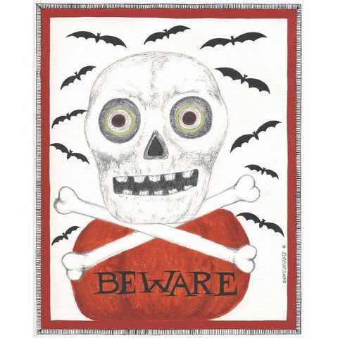 Beware Black Modern Wood Framed Art Print by Shamp, Cindy