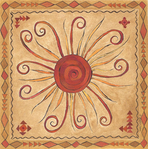 Desert Sun Black Ornate Wood Framed Art Print with Double Matting by Shamp, Cindy