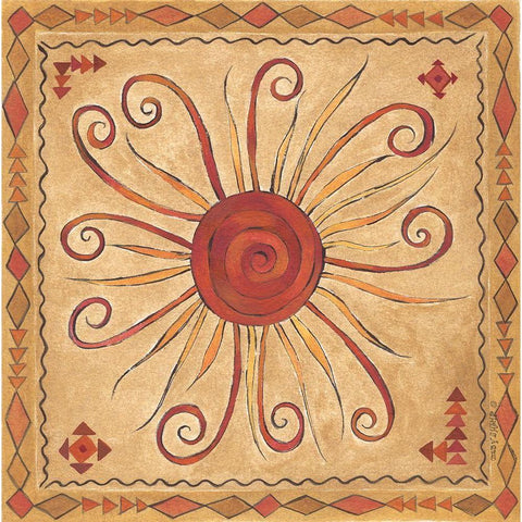 Desert Sun Gold Ornate Wood Framed Art Print with Double Matting by Shamp, Cindy