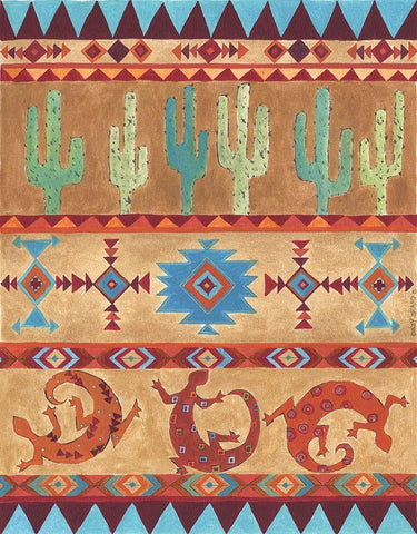 Southwest White Modern Wood Framed Art Print with Double Matting by Shamp, Cindy