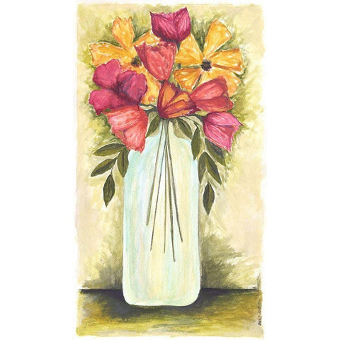 Abstract Flower I Gold Ornate Wood Framed Art Print with Double Matting by Shamp, Cindy