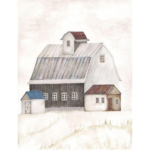 Barn II Gold Ornate Wood Framed Art Print with Double Matting by Shamp, Cindy