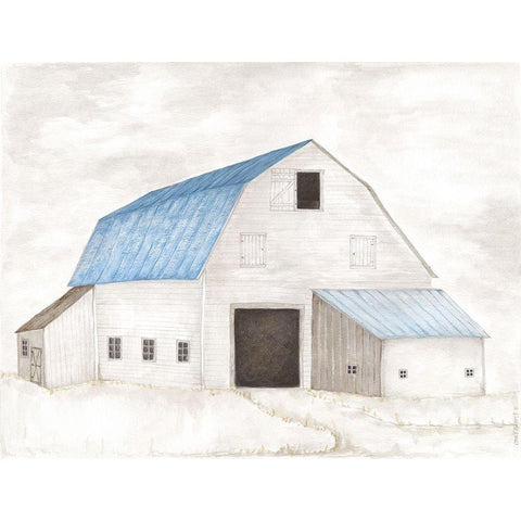Barn III Gold Ornate Wood Framed Art Print with Double Matting by Shamp, Cindy