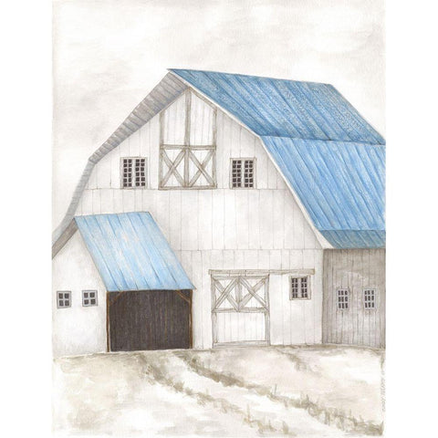 Barn IV Black Modern Wood Framed Art Print with Double Matting by Shamp, Cindy