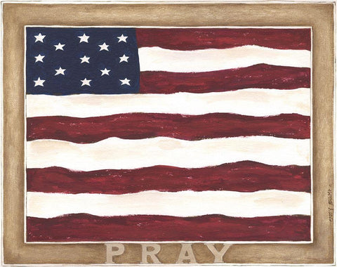 US Pray Black Ornate Wood Framed Art Print with Double Matting by Shamp, Cindy