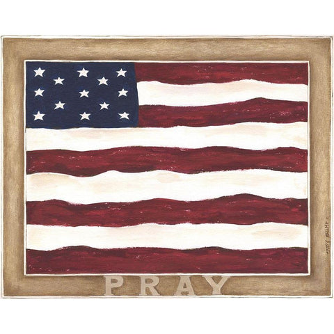 US Pray White Modern Wood Framed Art Print by Shamp, Cindy