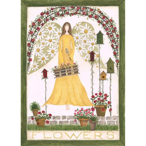 Flowers Gold Ornate Wood Framed Art Print with Double Matting by Shamp, Cindy