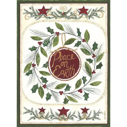 Peace on Earth Gold Ornate Wood Framed Art Print with Double Matting by Shamp, Cindy