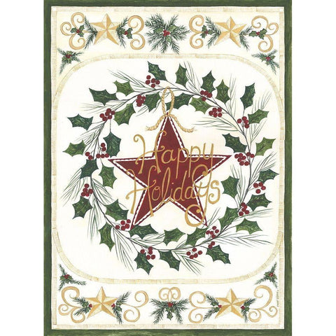 Happy Holidays White Modern Wood Framed Art Print by Shamp, Cindy