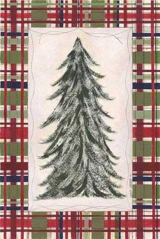 Christmas Tree Black Ornate Wood Framed Art Print with Double Matting by Shamp, Cindy