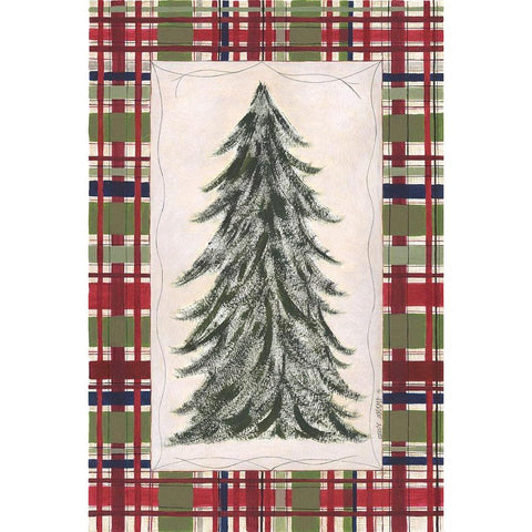 Christmas Tree Gold Ornate Wood Framed Art Print with Double Matting by Shamp, Cindy