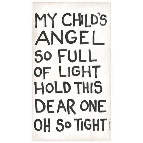 My Childs Angel Black Modern Wood Framed Art Print by Shamp, Cindy
