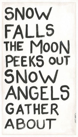 Snow Falls Black Ornate Wood Framed Art Print with Double Matting by Shamp, Cindy