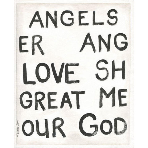 Angels of Wonder I Black Modern Wood Framed Art Print by Shamp, Cindy