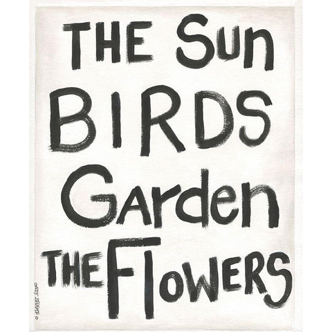 The Sun Shines I Black Modern Wood Framed Art Print with Double Matting by Shamp, Cindy