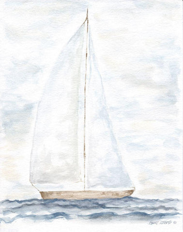 Nantucket Ship II Black Ornate Wood Framed Art Print with Double Matting by Shamp, Cindy