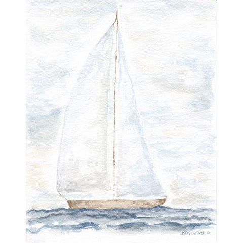 Nantucket Ship II Gold Ornate Wood Framed Art Print with Double Matting by Shamp, Cindy