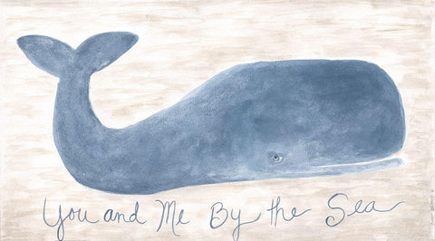 By the Sea White Modern Wood Framed Art Print with Double Matting by Shamp, Cindy