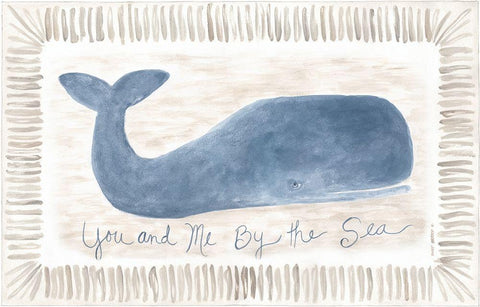 By the Sea White Modern Wood Framed Art Print with Double Matting by Shamp, Cindy