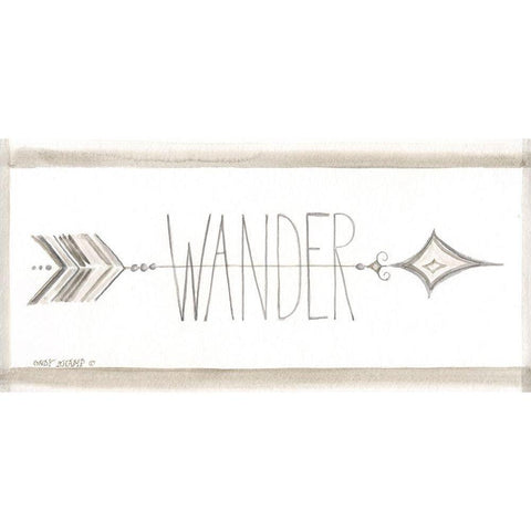 Wander Black Modern Wood Framed Art Print with Double Matting by Shamp, Cindy