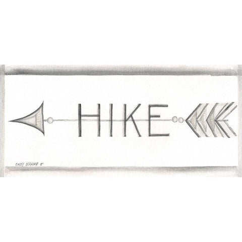 Hike White Modern Wood Framed Art Print by Shamp, Cindy