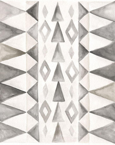 Winter Lodge Bkgnd III White Modern Wood Framed Art Print with Double Matting by Shamp, Cindy