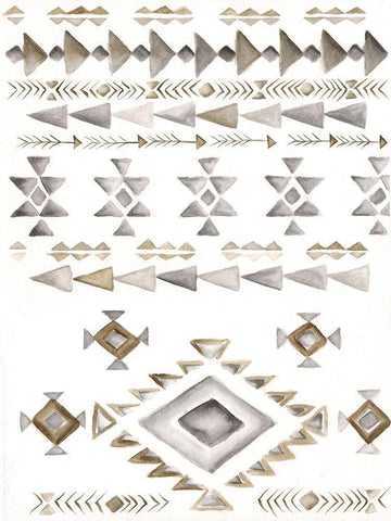 Winter Lodge Bkgnd White Modern Wood Framed Art Print with Double Matting by Shamp, Cindy