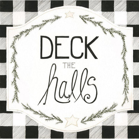 Deck the Halls White Modern Wood Framed Art Print by Shamp, Cindy