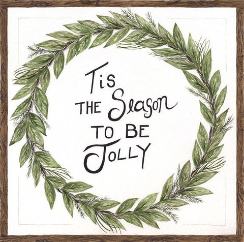 Tis the Season Black Ornate Wood Framed Art Print with Double Matting by Shamp, Cindy