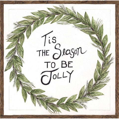 Tis the Season Black Modern Wood Framed Art Print by Shamp, Cindy