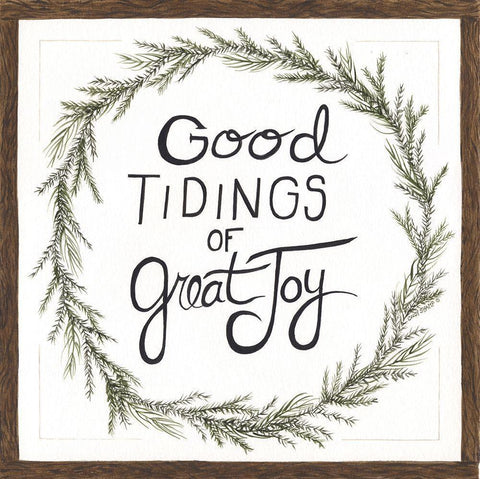 Good Tidings Black Ornate Wood Framed Art Print with Double Matting by Shamp, Cindy